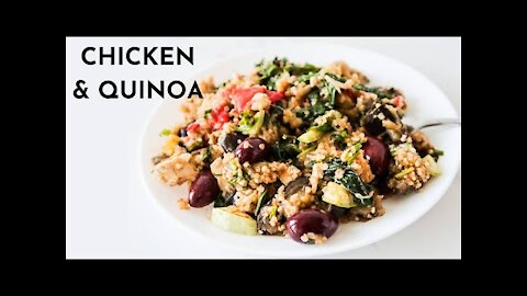 15-Minute Chicken And Quinoa Recipe | One Pan Healthy Dinner Leftover Makeover