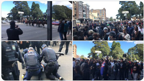 In Sydney, Disgruntled Australians scuffle with police at banned ‘Freedom’ marches
