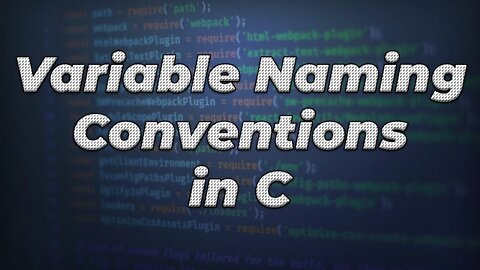 Variable Naming Conventions In C Programming Language