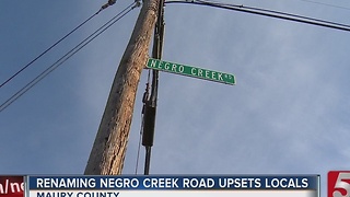 Residents Upset About Proposed Name Change To Negro Creek Road