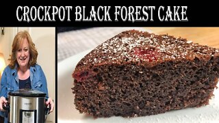 CROCKPOT BLACK FOREST CAKE RECIPE | Easy 5 Ingredient Crockpot Cake
