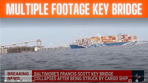 Francis Scott Key Bridge collapse ALL FOOTAGE ⛔☢️🔴🟥🔺🔻🚩🏴‍☠️