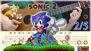 Sonic - Green Hill Zone 2/5 - Guitar Duo Tutorial