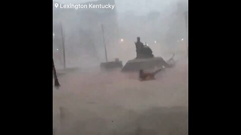 Student gets blown over due to powerful severe storms while trying to get to the campus
