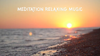 🔴 Meditation Relaxing Music with Soothing Calm Ocean Waves Sound | *Sunset Beach Scenery*