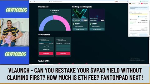 Vlaunch - Can You Restake Your $VPAD Yield Without Claiming 1st? How Much ETH Fee? FantomPAD Next!