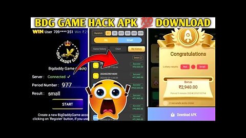 BDG Game Hack Apk 💯 || big daddy hack mod apk download link !! Big Daddy Big Small trick || bdg hack