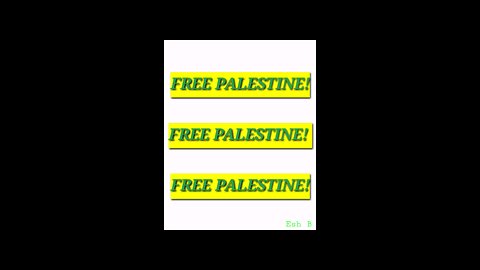 FREE, FREE, PALESTINE!