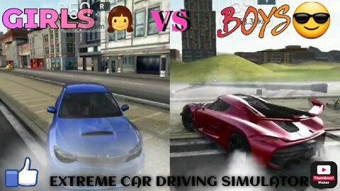 Girls VS Boys🔥 Driving In City in Extreme Car Driving Simulator | Android Ios Gameplay 🎮