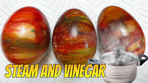 Dyeing Easter eggs using steam and vinegar