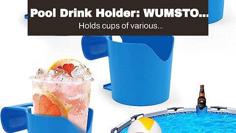 Pool Drink Holder: WUMSTOT 4 Pack Pool Cup Hoder - Above Ground Pool Accessories - Floating Dri...