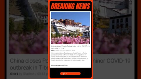 Current Events: China closes Potala Palace after minor COVID-19 outbreak in Tibet #shorts #news