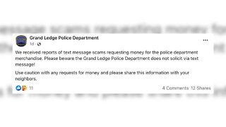 Grand Ledge Police warns residents of scam text messages