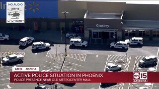 Large police presence outside Walmart at Phoenix metrocenter