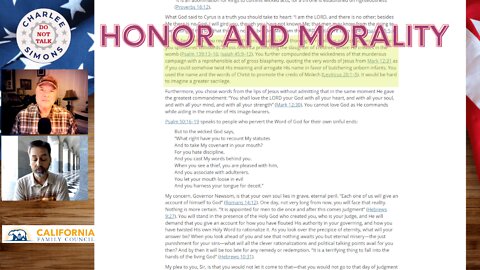 Absence of Honor and Morality