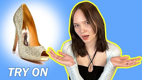 Stepping into Elegance: Beige High Heels Try-On Haul!