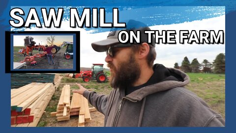 Cutting Our Ash Trees Into Lumber Using A Saw Mill | The Woodcutters