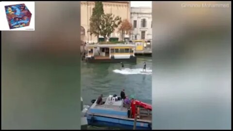 imbecile' Australian tourists speeding down Grand Canal electric hydrofoils