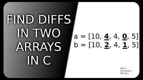 Find differing elements between two arrays in C