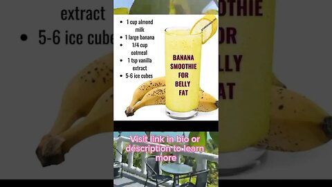 Banana Smoothie for a Flat Belly: The Tasty Way to Trim Your Waist | Flat Belly Smoothie #shorts