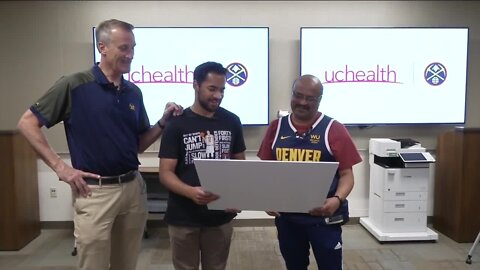 Denver Nuggets fan battling cancer surprised with two tickets to Game 1 of NBA finals