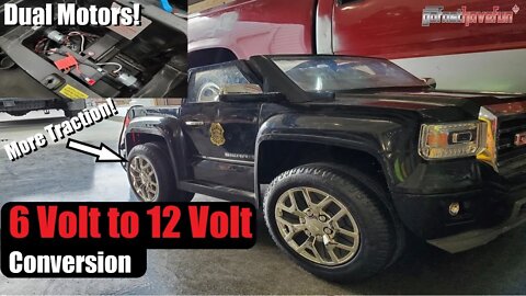 6 Volt to 12 Volt Power Wheels / Ride In Car Conversion with Dual Motors! | AnthonyJ350