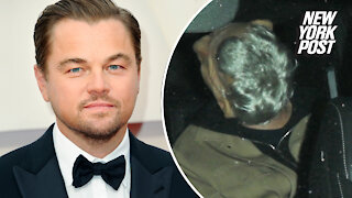 Leonardo DiCaprio dressed as a 100-year-old man for Halloween