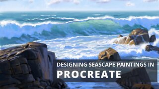 Designing SEASCAPE paintings in PROCREATE