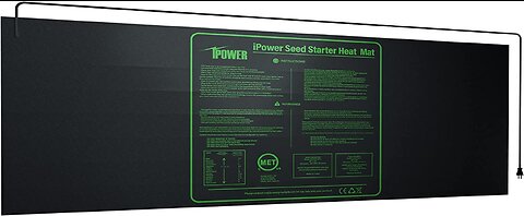 iPower GLHTMTL-A 48" x 20" Waterproof Durable Seedling Heat Mat Warm Hydroponic Plant for Indoo...