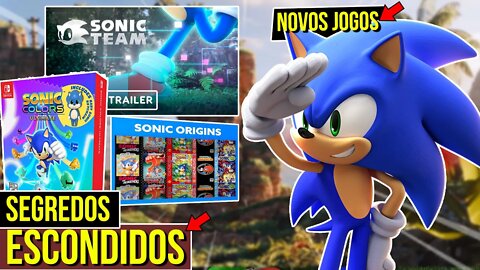 NOVOS JOGOS do SONIC com SEGREDOS ESCONDIDOS 😱Sonic Colors Ultimate, Sonic Origins, Sonic RANGER