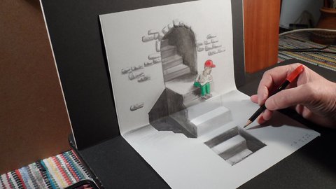 How to draw a 3D staircase