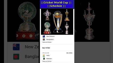 ICC Cricket World Cup Schedule||5th Oct - 19 Nov || #worldcup #iccworldcup2023