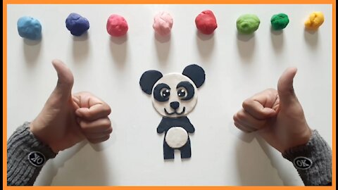 MAKING A PANDA WITH PLAY DOH | DIY