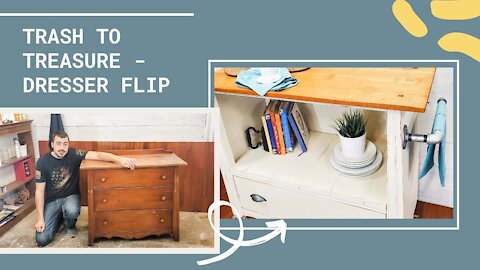 Converting Vintage Dresser into a Kitchen Island -- Repurposing Furniture