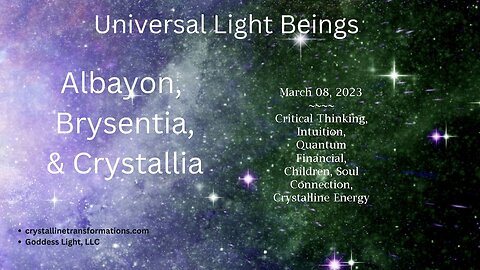 Critical Thinking, Intuition, QFS, Children, Soul Connection, Crystalline Energy - 03-08-23