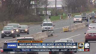 Maryland ranked 3rd worst state to drive in