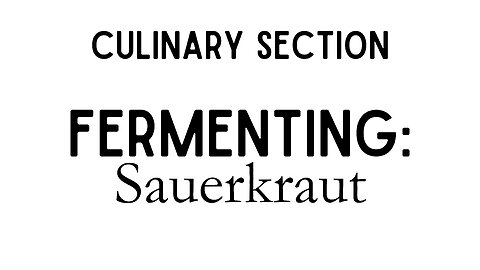 Fermenting | Sauerkraut [time lapse]