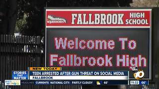 Teen arrested after gun threat against school