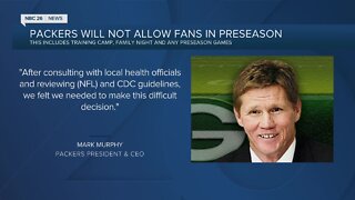 Packers announce no fans at preseason activities