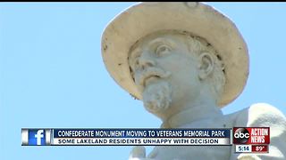 Confederate monument in Lakeland to be moved to Veterans Memorial Park