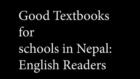 English Readers for Private Schools in Nepal