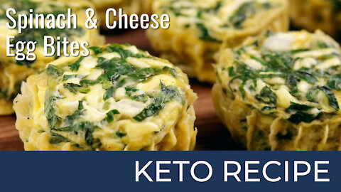 Spinach and Cheese Egg Bites | Keto Diet Recipes