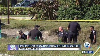 Man's body found in canal in West Palm Beach near 45th Street and Corporate Way