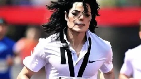 Michael Jackson Running in the Marathon (AI GENERATED) #michaeljackson @MundoIa347