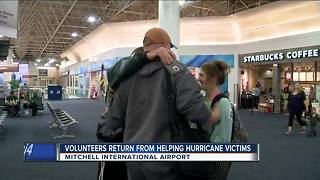 Volunteers return home from helping Hurricane victims