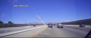 Caught on Camera: Ladder hits car on the US-95