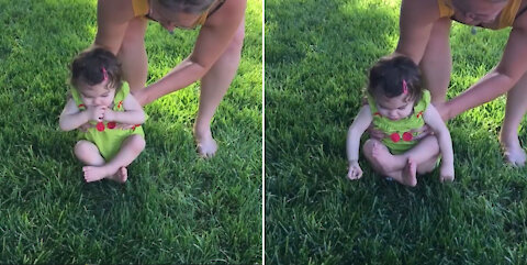 Babies Hate Grass, Funny Kids avoiding Grass