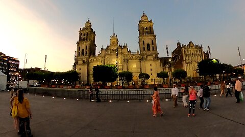 Historic Mexico City Center at Sunset