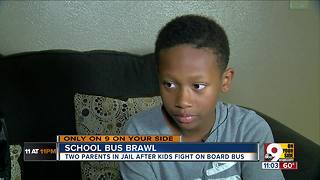 Two parents in jail after school bus brawl