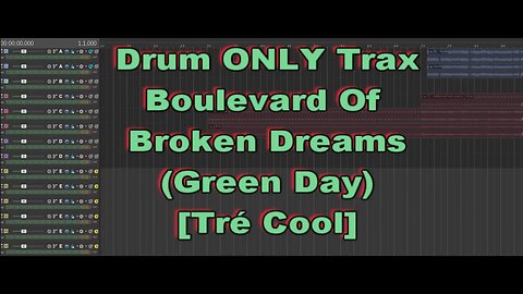 Drums ONLY Trax - Boulevard Of Broken Dreams (Green Day) [Tré Cool]